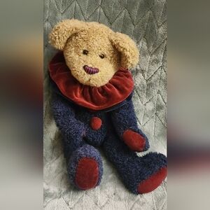 Charming Plush Bear in Red and Blue Attire